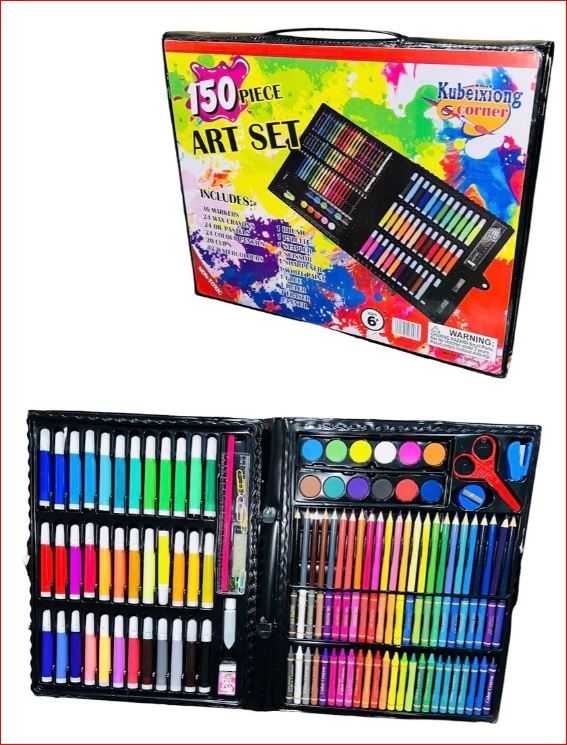 Kit De Arte Portátil: 150 Crayones
