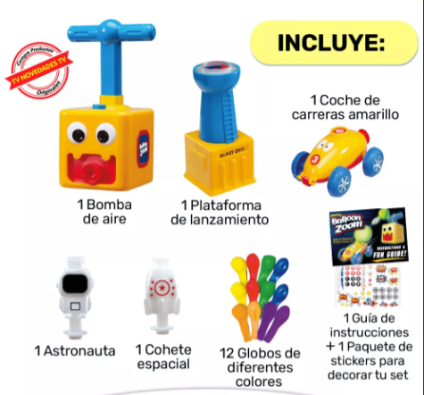 Kit de juguetes propulsados por globos