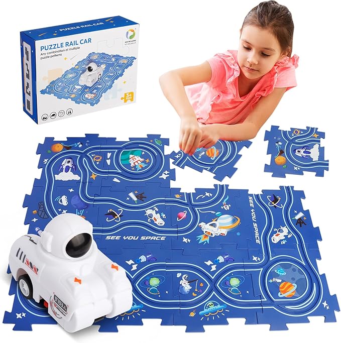 Pista Carros Construcción Astronautas
